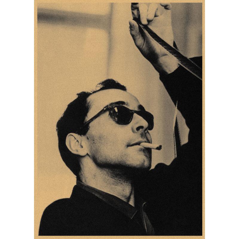 

Jean-Luc Godard Outlaw Retro Movie Poster - Kraft Paper Wall Art for Bar or Cafe Decor White card paper (non-adhesive) 30*42 cm