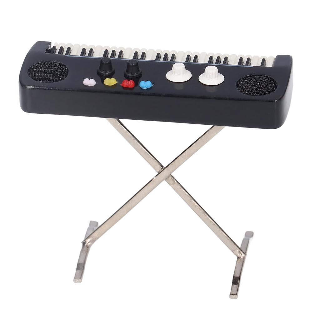 Miniatur Elektronische Orgel Modell Mini Größe 7cm/2.8in Natürliches Harzmaterial Bemalte Oberfläche Musikalisches Ornament
