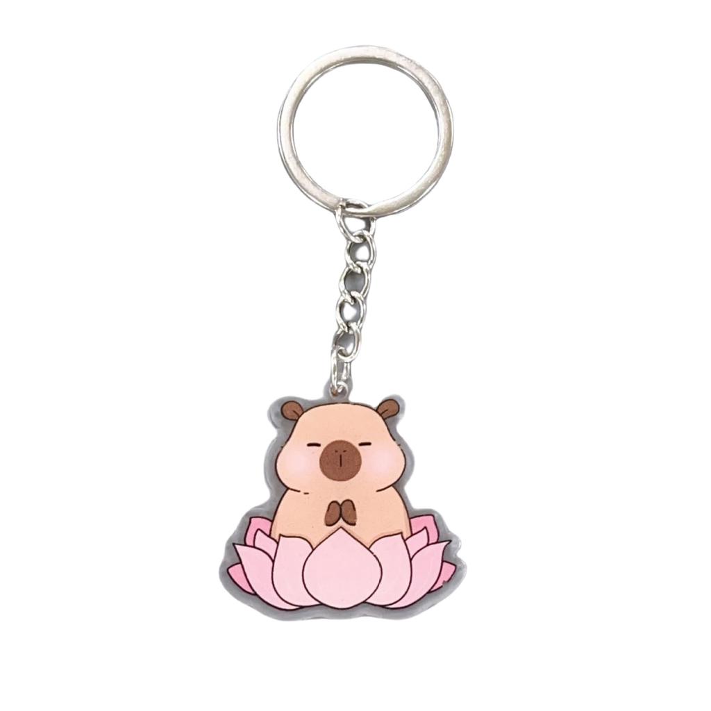 Kapibala Keychain Acrylic Creative Cute Capybara Creative Small Gift Bag Accessories Can Be Wholesale Fashion Toys Anime Cartoon