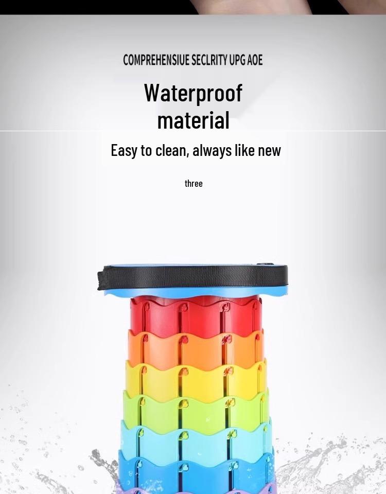 Przenośny Ultralekki Składany Teleskopowy Stołek Kempingowy - Regulowane i Chowane Krzesło