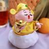 Fortune God Solar Ornament: Left-Right Swinging Wealth Attractor, New Year Cash Register Gift