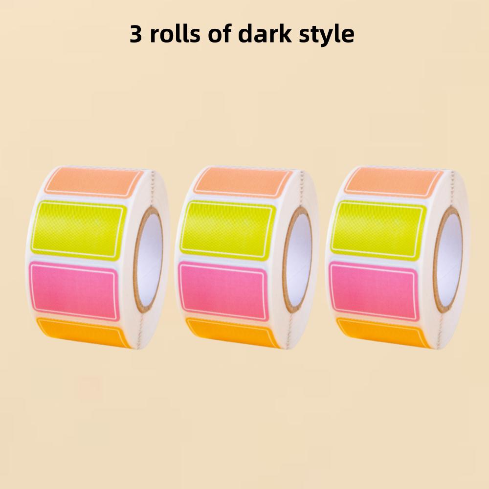Colored Labels Stickers 500PCS Moving Box Labels Removable Rectangle Moving Labels Stickers Adhesive Solid Colors Tags