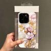 European Flower Pattern Phone Case For Iphone 17 16 Plus 13 Pro Max 11 15 12 14 17E 16E Transparent Full Camera Protection Cover