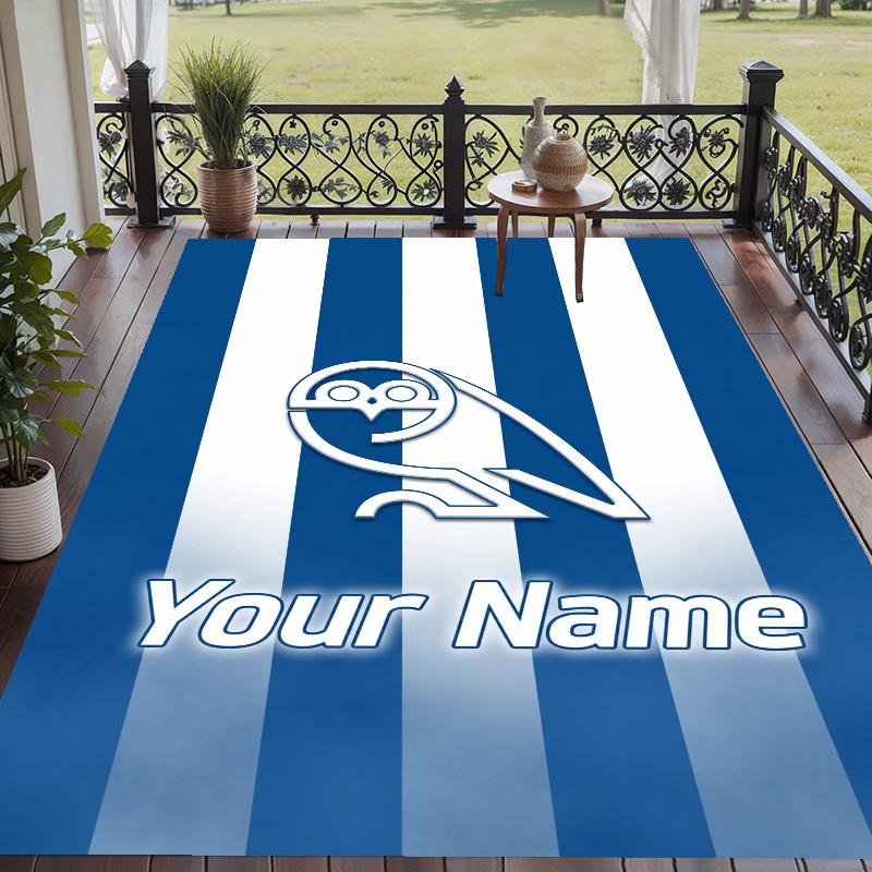 Custom Name Sheffield Wednesday FC Crystal Velvet Floor Rug Personalized Text Soft Carpet Home Decor