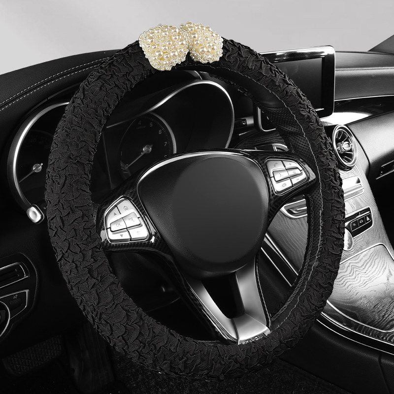 2025 New Arrival Pearl Car Steering Wheel Cover Universal Grip Cover Suitable for Four Seasons Women