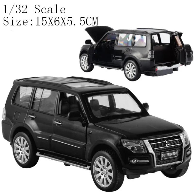 1/32 Mitsubishi PAJERO Slitinové auto Odlitky a Hračková vozidla Kovový Simulační model auta Natahovací Zvukové Světlo Dětský dárek
