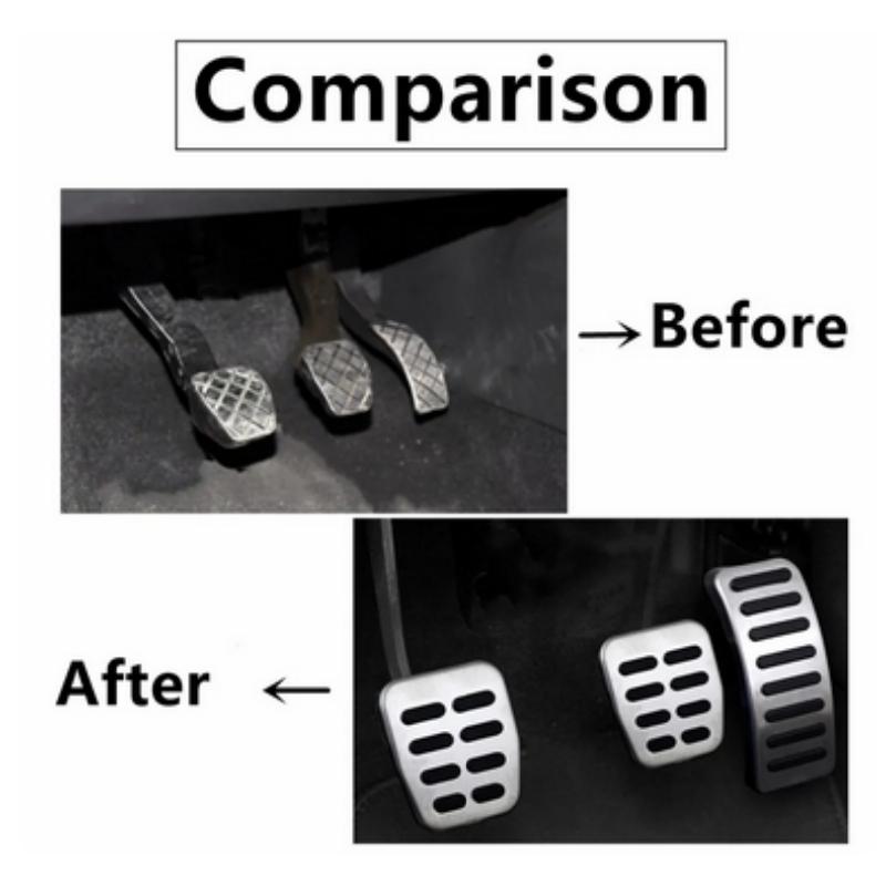 Stainless Car pedal Cover For Volkswagen VW Ibiza 6K 6L 6J Skoda Fabia Polo 9N 6R Bora Golf MK4 IV Clutch Gas Brake pedals Pads