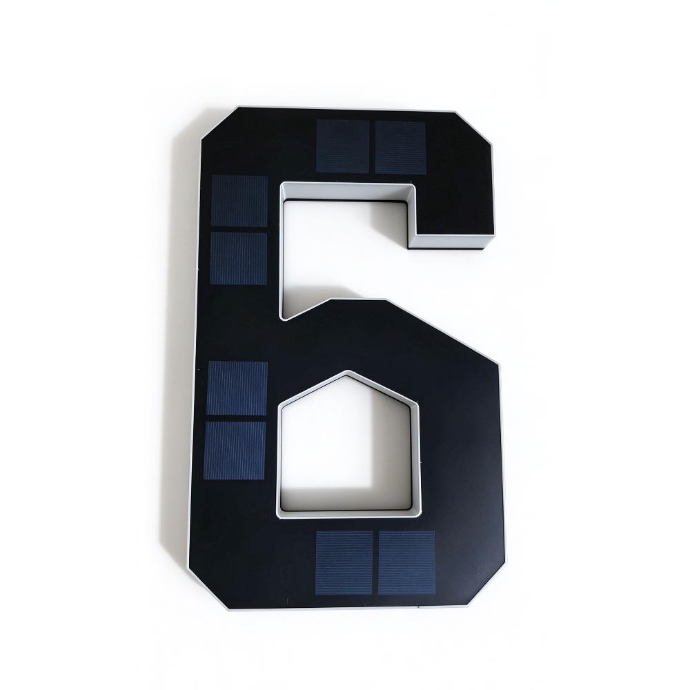 No Wiring Solar Lighted House Numbers Light 6.7IN Solar Digital Doorplate Porch