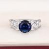 Design Ring Women, Line Winding Design Sapphire Jewelry, French Temperament Jewelry