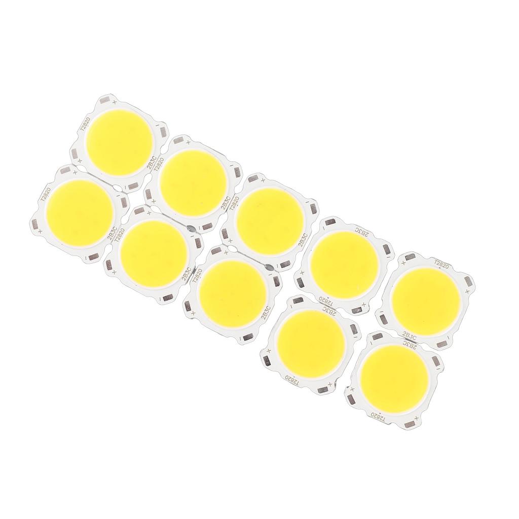 10pcs Round COB 3W High Power LED Chip Bulb Lamp Light Warm White