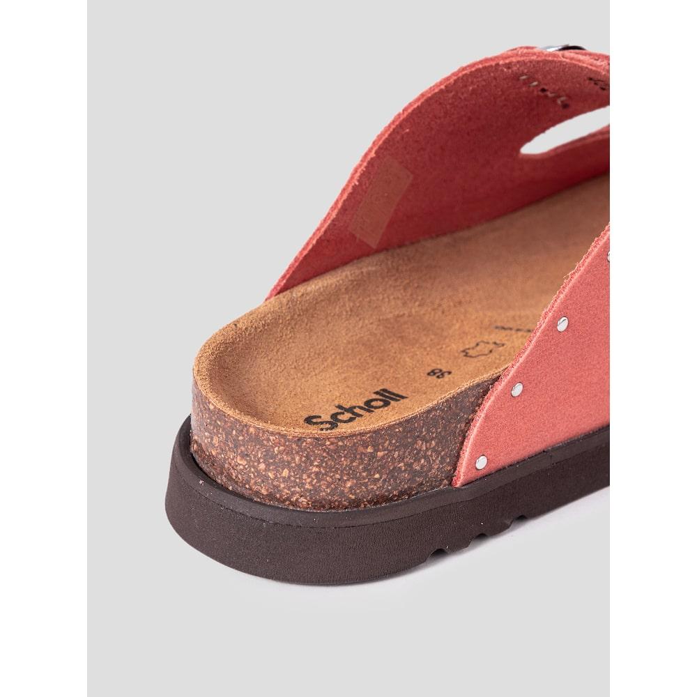 Scholl (Women) Studded Two-Strap Cork Sandals Coral (Hh54K2C147)