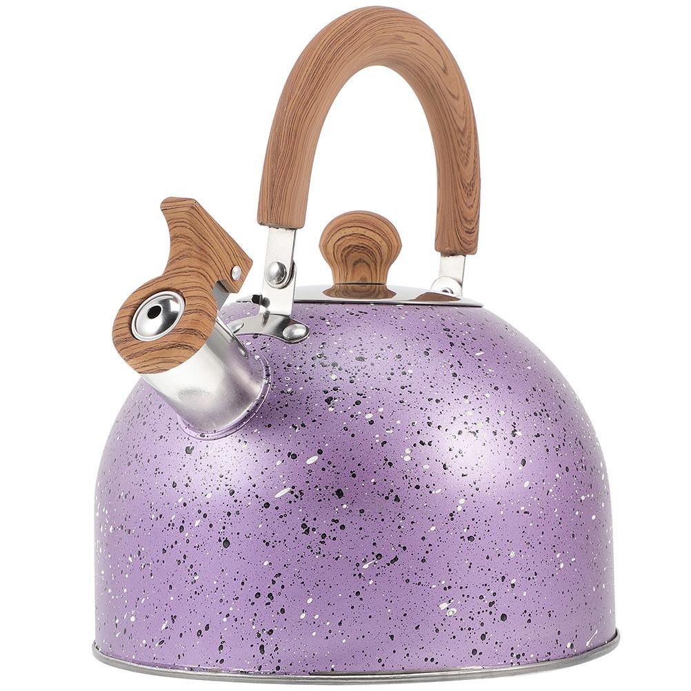 Stainless Steel Whistling Tea Kettle 2.5L Kitchen Water Boiling Pot For Induction Stove Gas Camping Portable Sounding