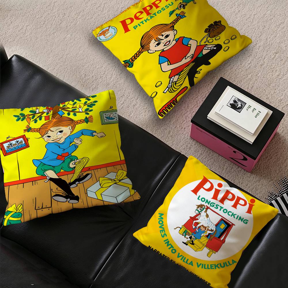 P-Pippi Longstocking 45*45cm Cushion Cover Pillow Cover Decor Pillowcase Home Pillowcase For Couch Pillow