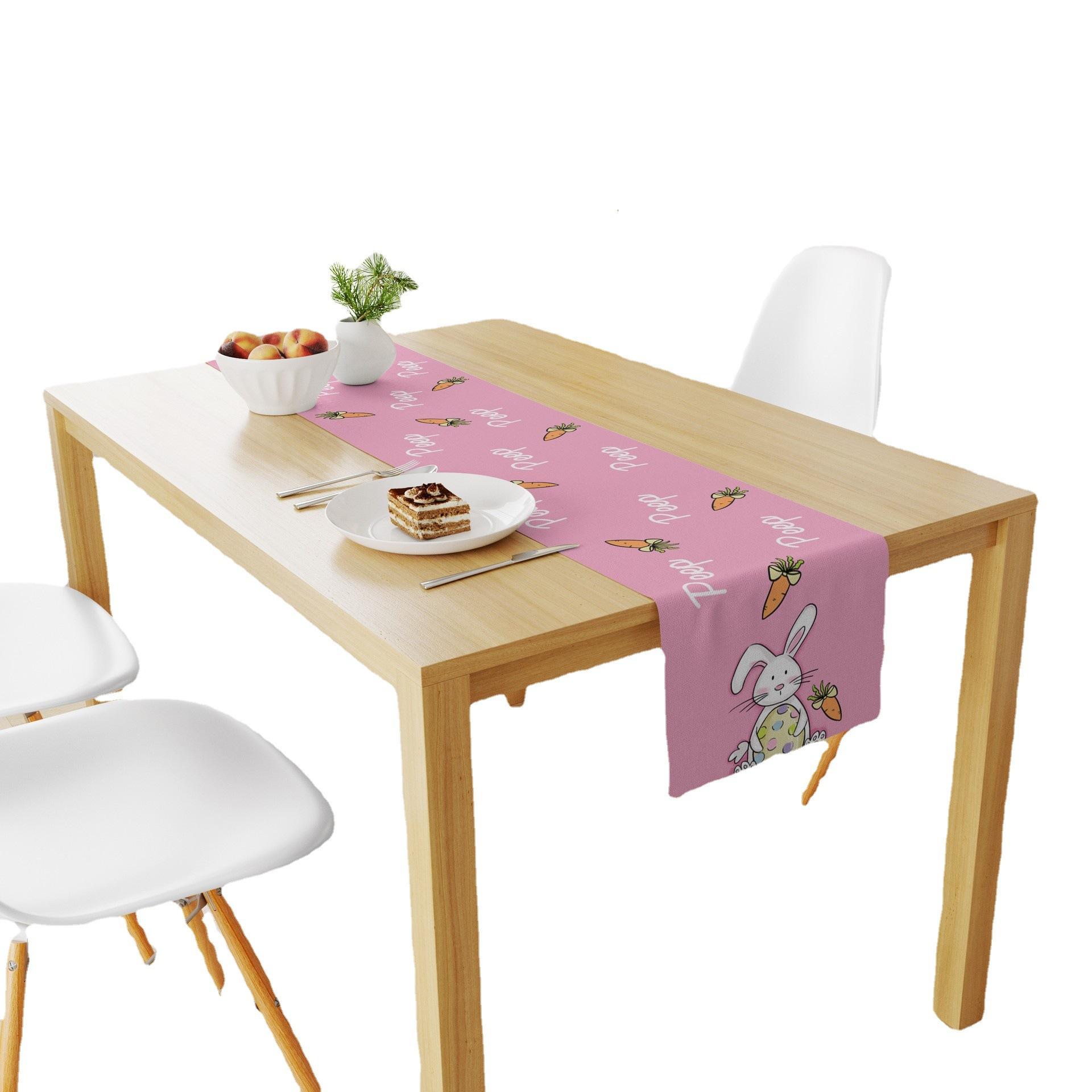 Пасхальный стол флаг льняной печатный журнальный столик для гостиной праздничная — фото 6