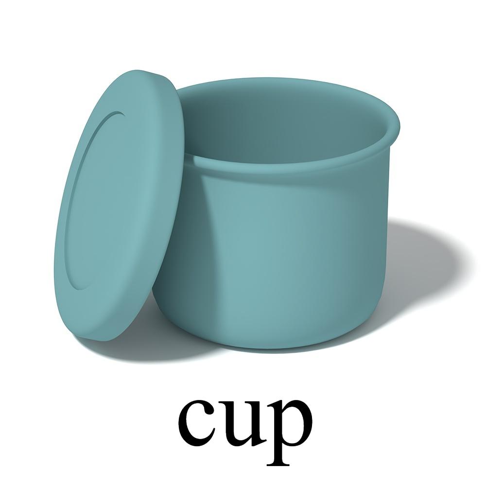[Silicone Cup] Silicone 1 Set of 250ml Insulated Cup | Microwave Safe with Lid for Anti Drop Sealing and Water Leakage