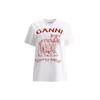 Ss23 Tierprint Buchstaben Logo Print T-Shirt Damen Oberteile Weiß T3544-151