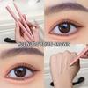 Dwustronny cień do powiek i rozświetlacz - Różowo-brązowy brokatowy płynny eyeliner dla początkujących, Gładkie narzędzie do makijażu do precyzyjnego maskowania cieni pod oczami i powiększania oczu