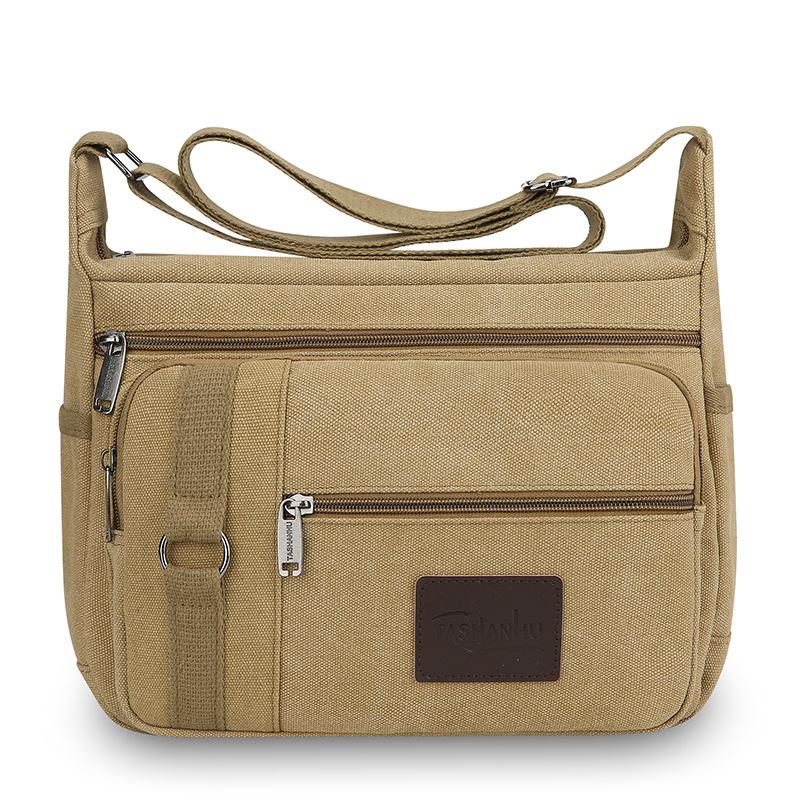Durable Canvas Crossbody Bag with Multiple Pockets – Stylish & Practical Shoulder Bag for Men and Women