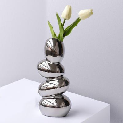 Ceramic Vase Flowerpot Decoration Floral Arrangement Centerpiece Crafts Planter for Tabletop Living