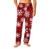 Men's Drawstring Pocket Flannel  Pants Homewear Sleep Pants