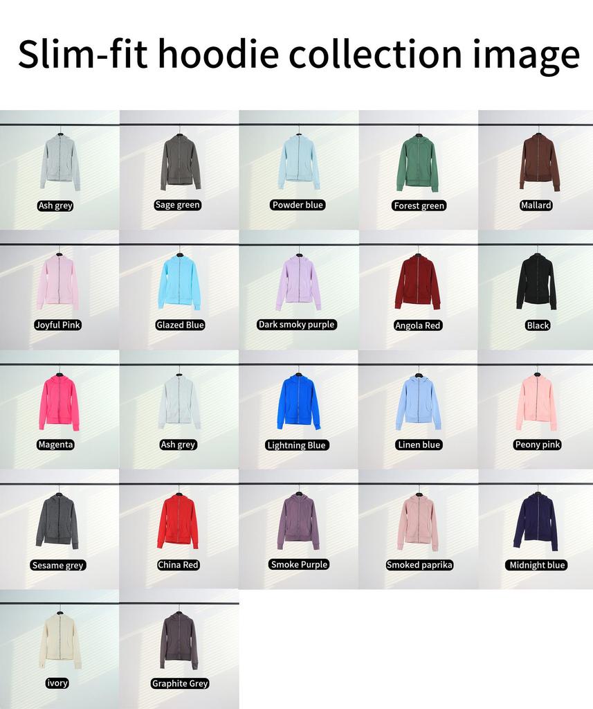 Crosslulu Women's Slim Fit Plus Velvet Yoga Hoodie Sweatshirt