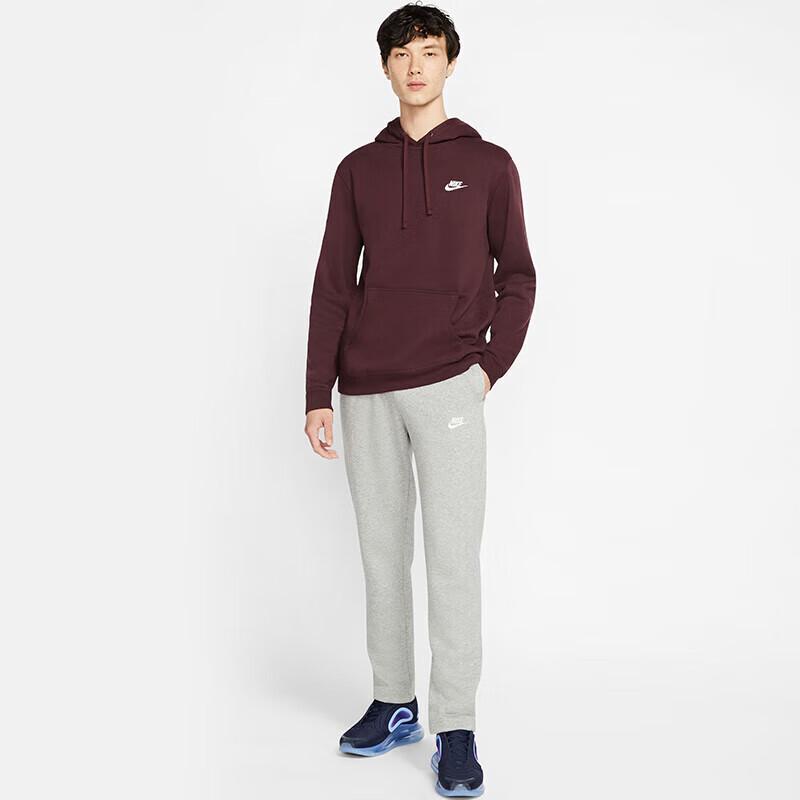 Nike Men's Sweatpants Winter Knitted Fleece-Lined Straight-Leg Casual Pants