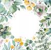 Paper Napkins Flowers Leaves Communion Christening Spring 33X33Cm 20Pcs.
