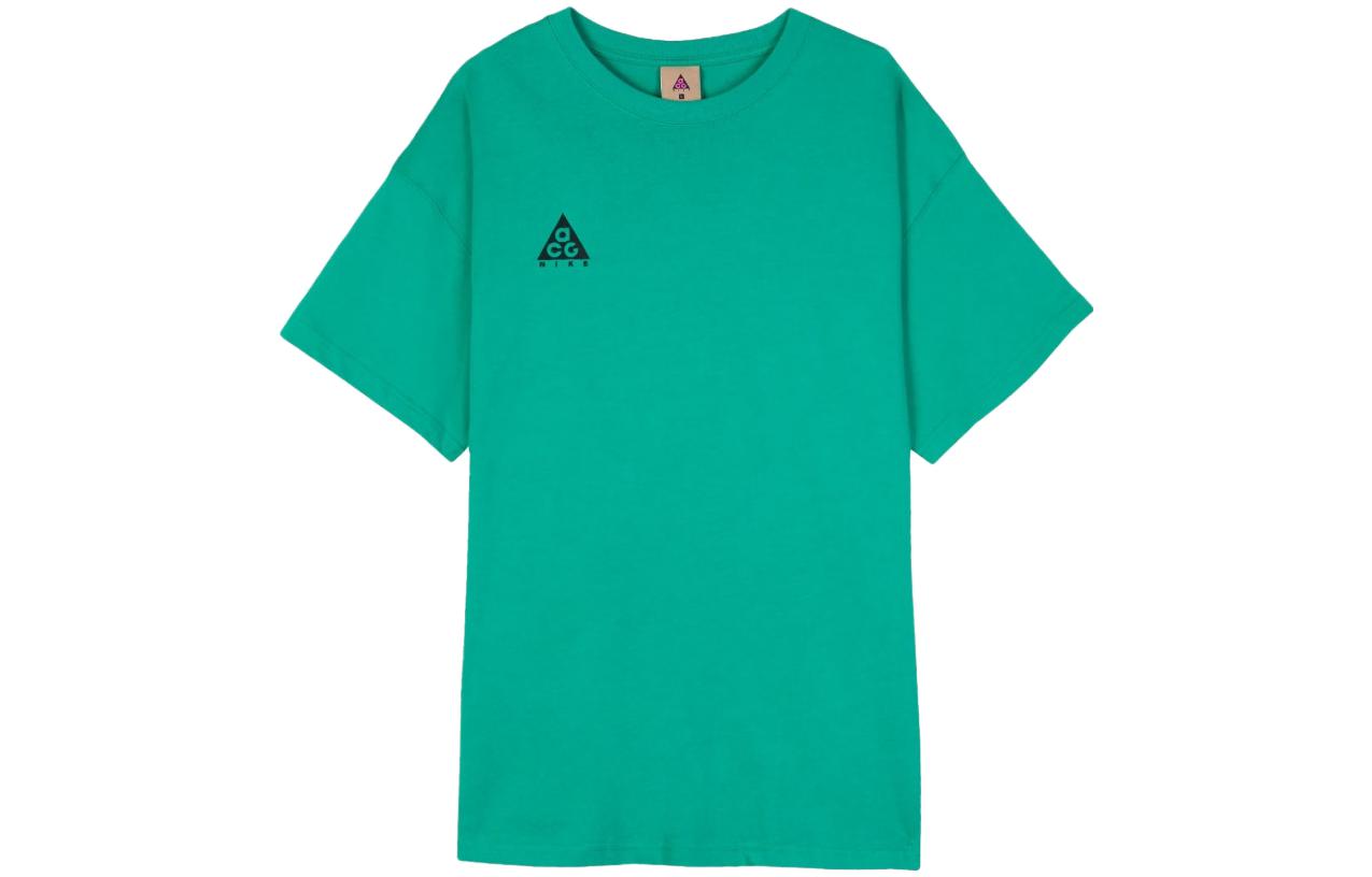 Nike T Shirts Men s Green Crew Neck Moderate Straight Fit BQ7342-319 M