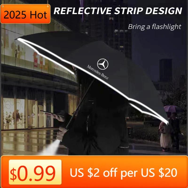 Crpmy8 2025 Hot Mercedes Benz A C E S Class ML SL SLK CLA CLS GLA GLC GLK GLS Vito Sprinter Car Automatic Folding Windproof UV Sunshade