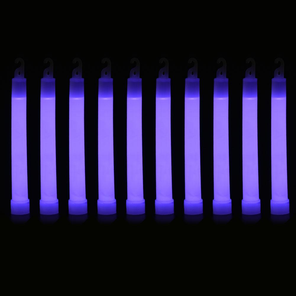 1-50pcs Glow Sticks with Hook 6 inch Fluorescence Light for Hiking Camping Outdoor Emergency Concert Party Light Sticks