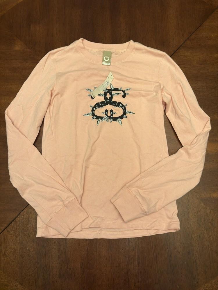 Stussy Vintage Damen Größe M Rosa Hergestellt in den USA Streetwear Unisex T-Shirt