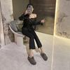 Retro rhinestone one-pedal Muller shoes Mary Jane flat-bottomed versatile bag head half slippers women's 2025 spring and autumn new models