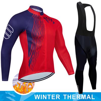 2026 Men Winter Thermal Fleece Cycling Jersey Set MTB Bike Uniform Warm Clothes Maillot Ropa Ciclismo Long Sleeve Clothing