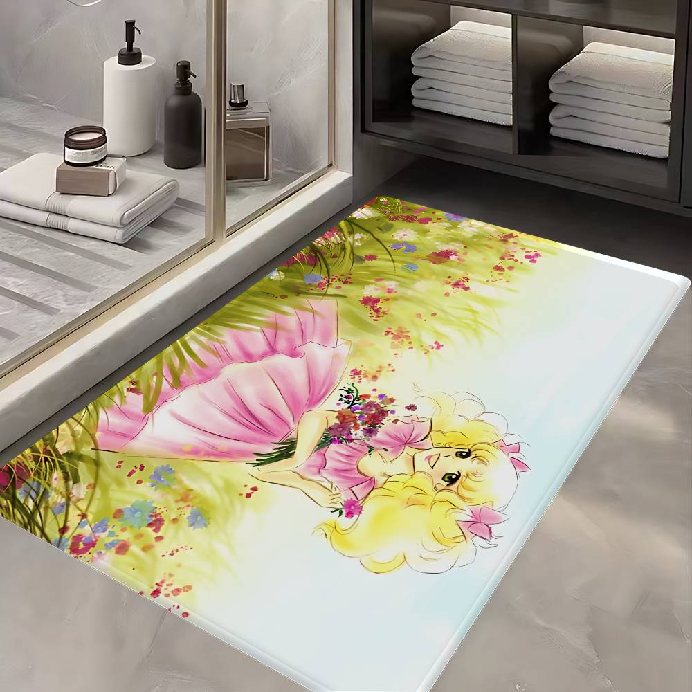 Cartoon Women's Candy Candy Bathroom Mat Anti-slip Absorb Water Long Strip Cushion Bedroon Mat Welcome Doormat