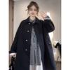 Womens Solid Color Trench Coat 2026 Early Loose Fit Mid-Length Casual Jacket In Black Pink Coffee