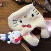 Winter Soft Embroidered Lamb Fur Small Handbag Cute Kitty Handbag Sundries Storage Bag Commuter Bag