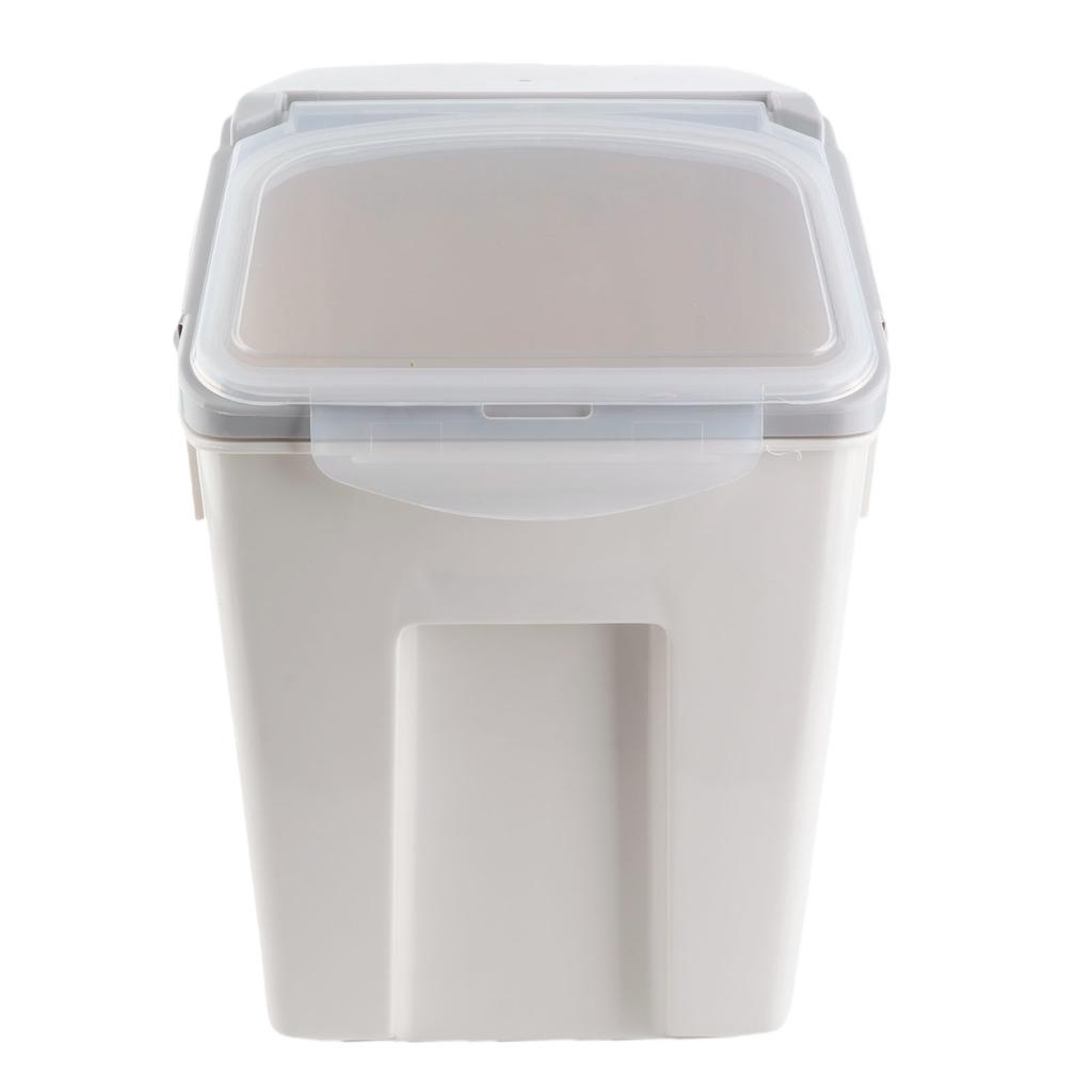 Pet Cat Food Barrel Grain Storage Damp Proof Dog Feeder Sealed Feed Fresh Box with Measuring Cup