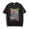 Retro 80s T-Shirt - Vibrant Car and Cassette Design Unisex Tee
