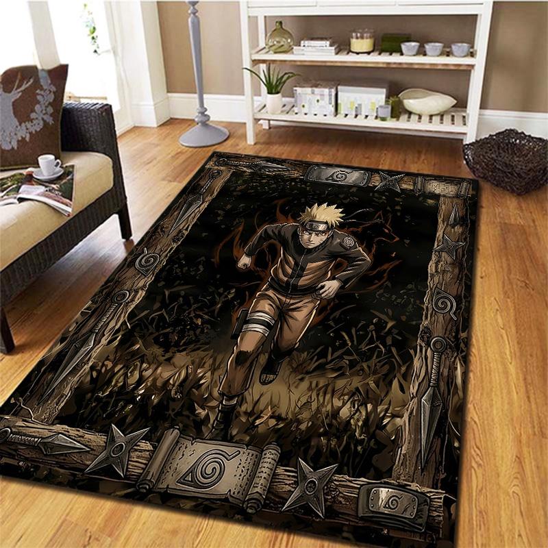 Naruto Fire Determination Carpet Rug For Living Room Bedroom Home Sofa Decoration,kids Play Nonslip Floor Mat