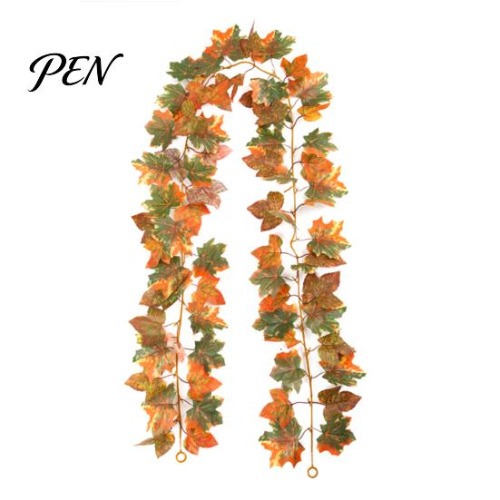 Fall Seasonal Decorations Halloween Artificial Maple Leaf Vine Decor, Wall Hanging Garland Durable Festive Ornaments for Party Scene, Spooky