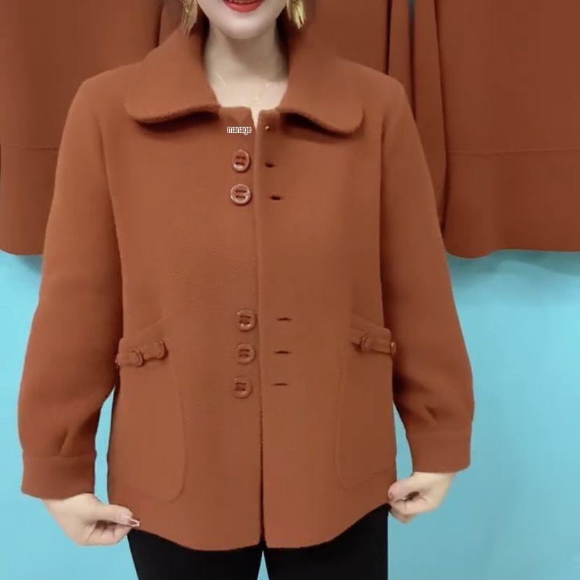 

Autumn/Winter Elegant Loose Wool Cardigan for Middle-aged & Elderly Women Custom Fit