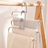 5PCS Stackable Pants Rack, Z Type Save Space Trouser Hanger,Stainless Steels Magic Storage Pants Racks for Wardrobe Dormitory