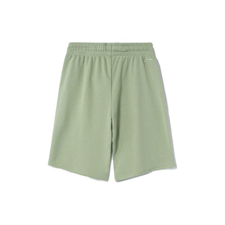 Li Ning Sports Fashion Series Loose Knit Sports Shorts Men Shorts Desert-Green AKSR461-5