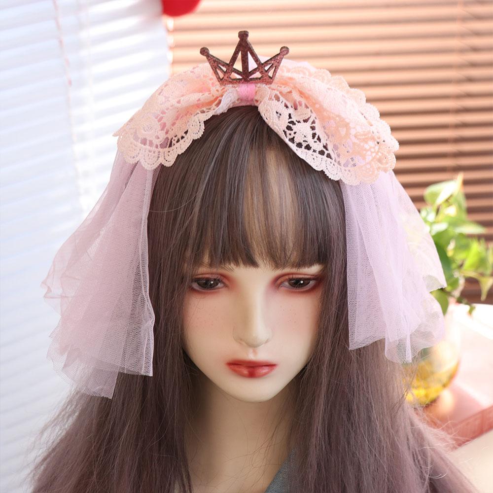 Simple Mesh Birthday Hairband Gauze Crown Happy Birthday Headband Korean Style Photo Props Girls Hair Hoop Party