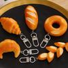 Adorable Mini Bread Keychain Cute Realistic Food Toy Charm Bread Key Holder For Keys Bags Backpacks And DIY Crafts