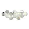 6/12pcs 3D Mirror Wall Sticker Hexagon Decal Home Decor DIY Self-adhesive Mirror Decor Stickers Art Wall Decoration 126mm Large
