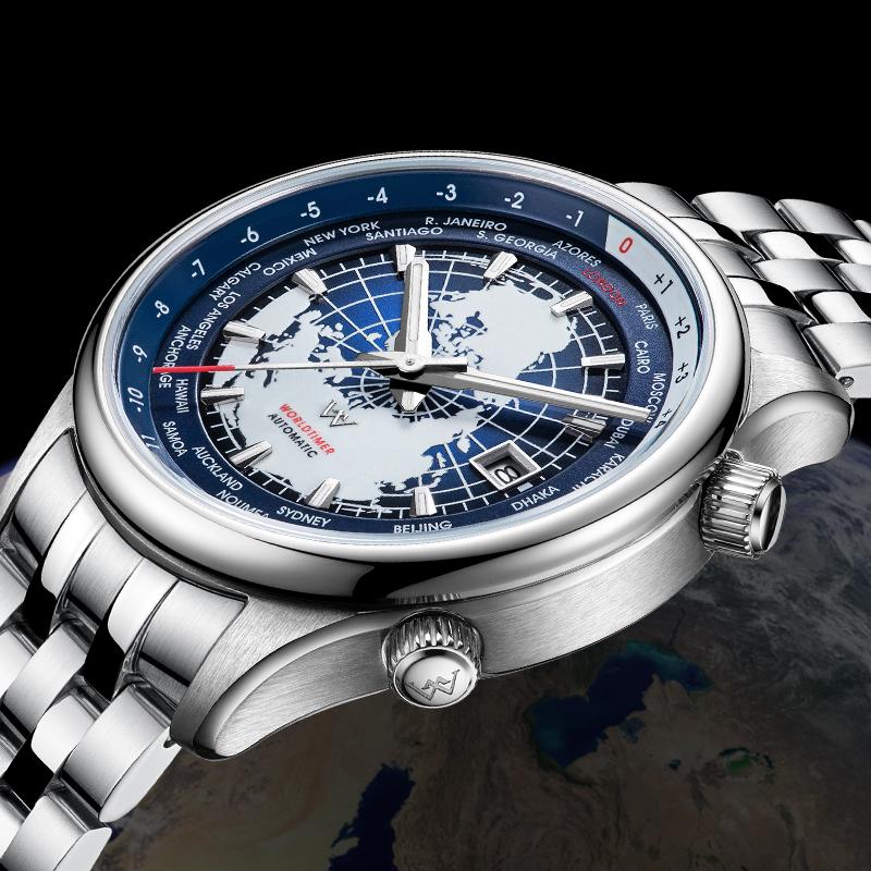 WM Watch Japanese Mechanical Men’s Watch with High-Quality Sapphire Crystal World Time Authentic Brand Welly men Watch-WM057