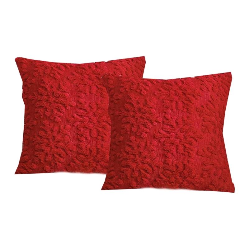 

Seasonal Celebration Decorative Pillow Cover Soft Plush Fabric For Home Office Party Styling красный