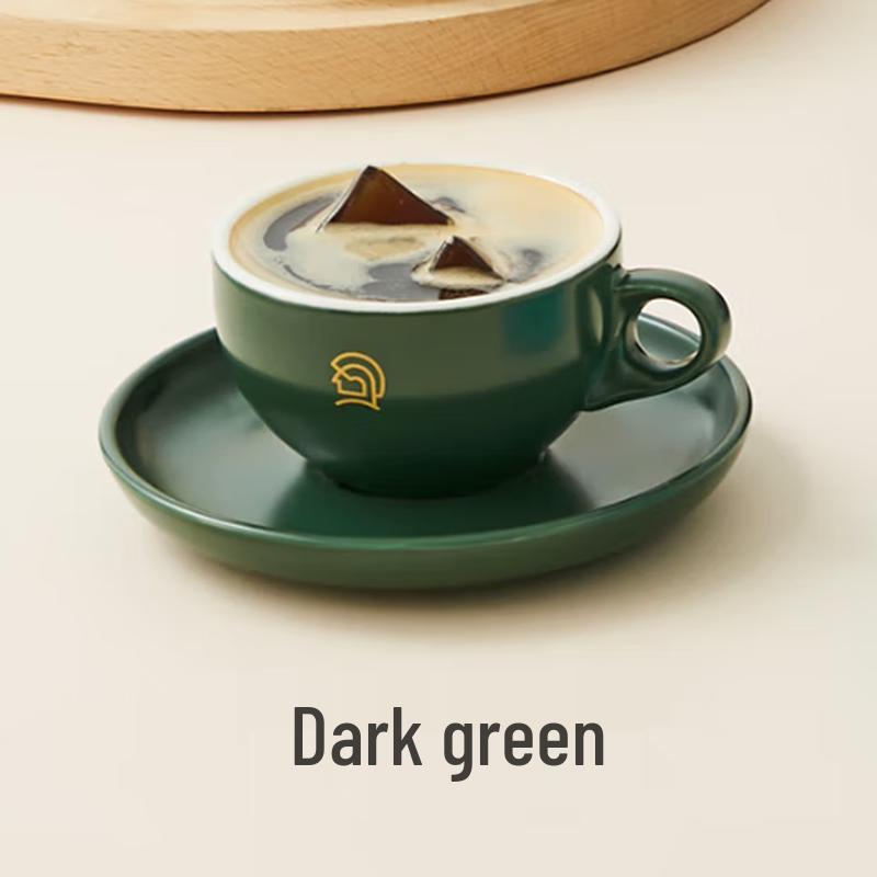 Hero Ceramic Latte Cup and Saucer Set