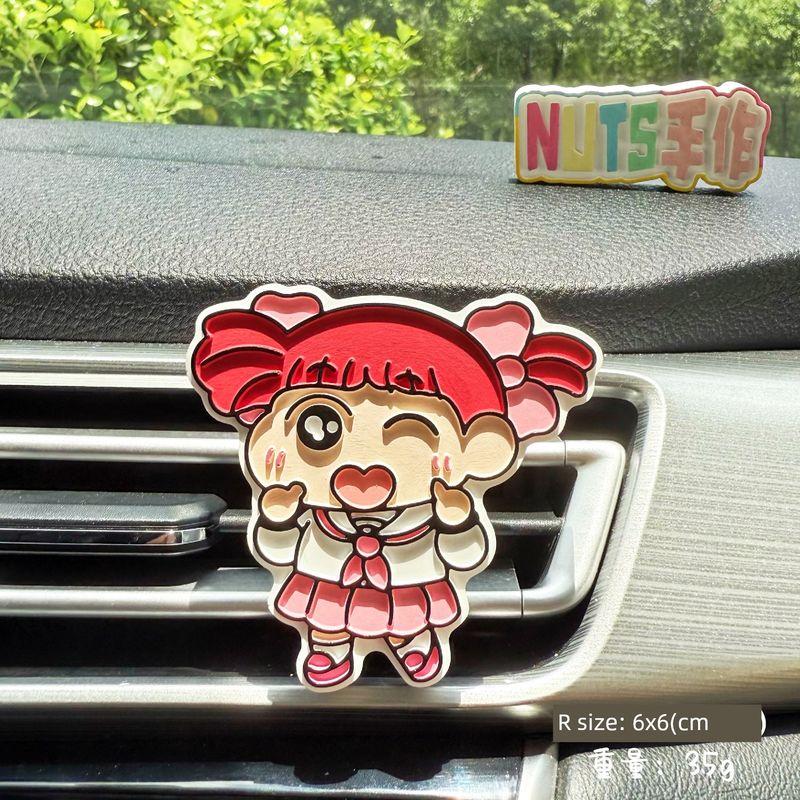 Crayon Shin-Chan Car Air Vent Diffuser Stone Aromatherapy Essential Oil Cute Handmade New Car Birthday Gift for Best Friend